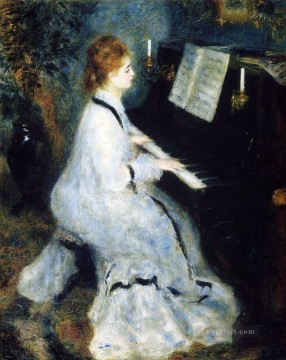 Pierre Auguste Renoir Painting - mujer al piano Pierre Auguste Renoir